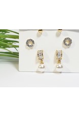 EMA0222 - Gold Pearls  Multi-Pack Earring
