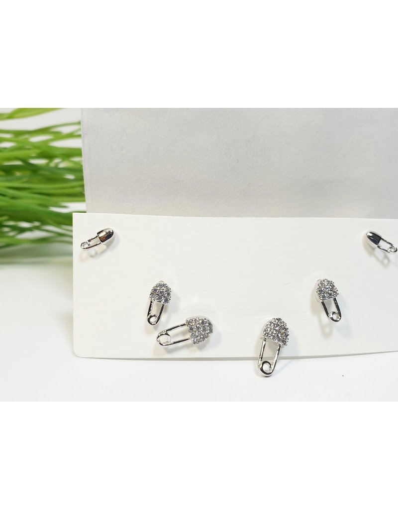 EMA0260 - Silver Pin  Multi-Pack Earring