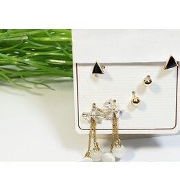 EMA0264 - Gold Pearls  Multi-Pack Earring