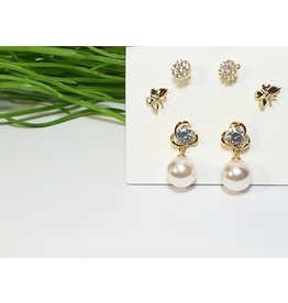 EMA0266 - Gold Pearls  Multi-Pack Earring