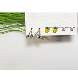 EMA0271 - Silver Yellow  Multi-Pack Earring