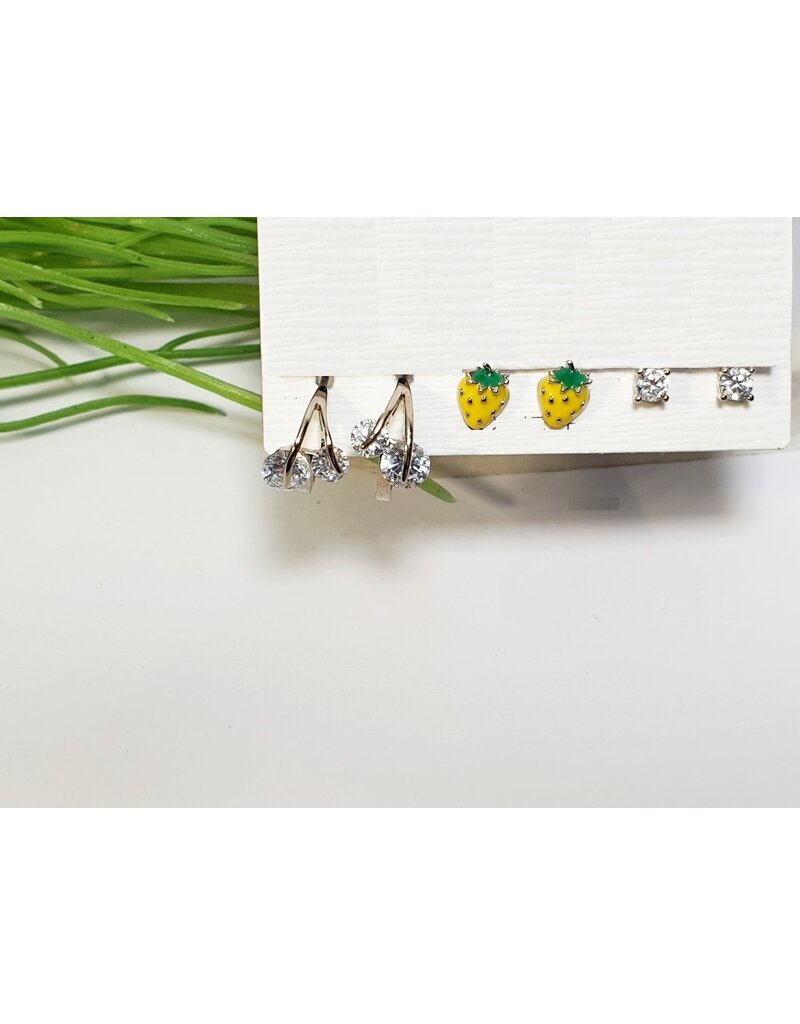 EMA0271 - Silver Yellow  Multi-Pack Earring