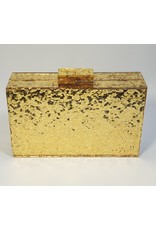 Cta0010 - Gold, Marble Clutch Bag