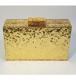 CTA0004  Gold, Marble Clutch Bag