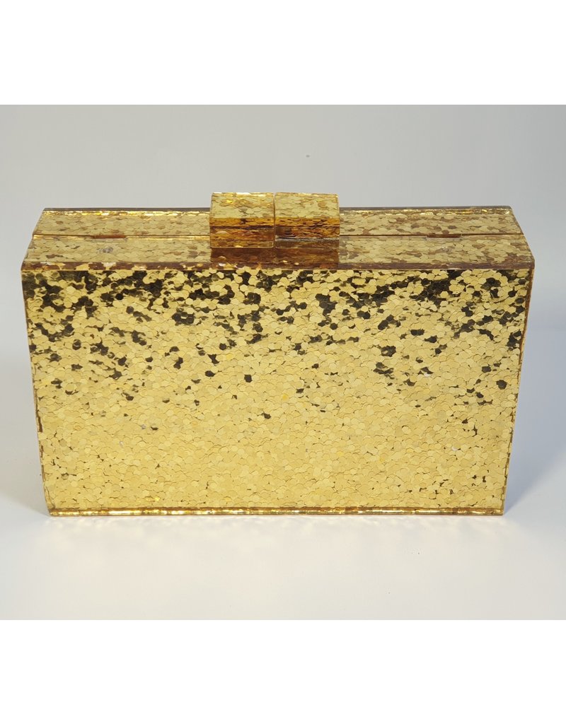 Cta0010 - Gold, Marble Clutch Bag