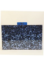 Cta0005 - Blue, Marble Clutch Bag