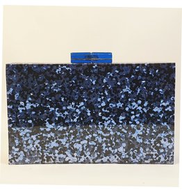 Cta0005 - Blue, Marble Clutch Bag