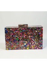 Cta0006 - Multicolour, Marble Clutch Bag