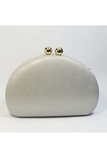 Cta0029 - Silver, Oval Clutch Bag