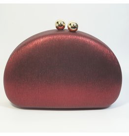 Cta0030- Red, Oval Clutch Bag