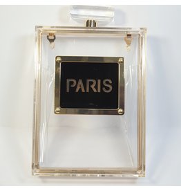 Cta0038 - Transparent, Paris Novelty Clutch Bag