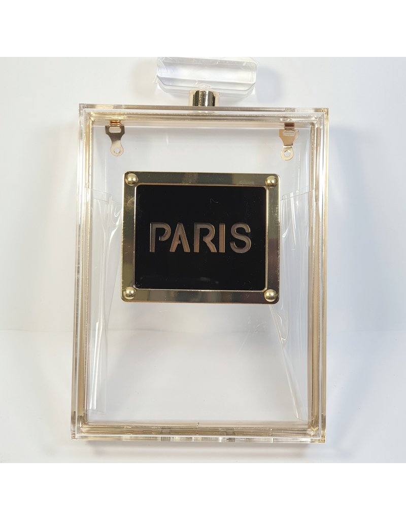 Cta0038 - Transparent, Paris Novelty Clutch Bag