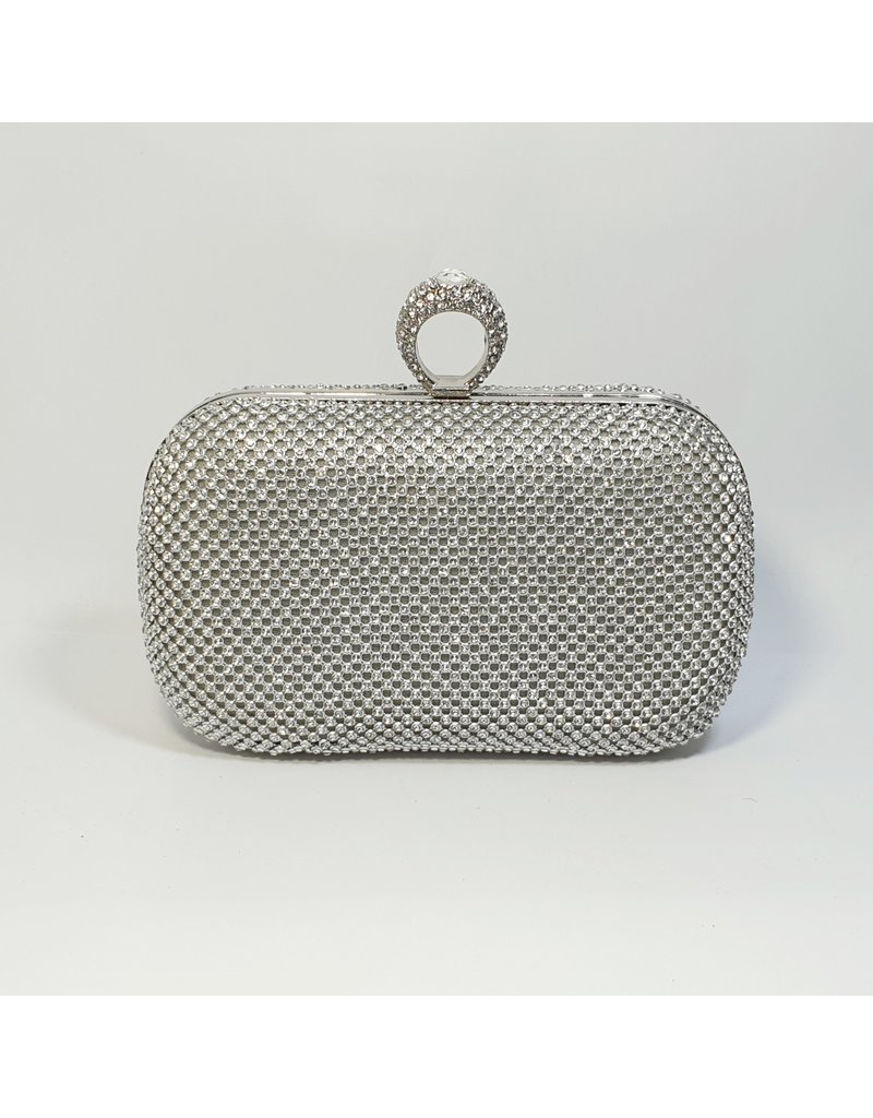 Cta0055 - Silver,  Clutch Bag