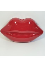 Cta0058 - Maroon, Lips Novelty Clutch Bag