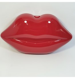 Cta0058 - Maroon, Lips Novelty Clutch Bag