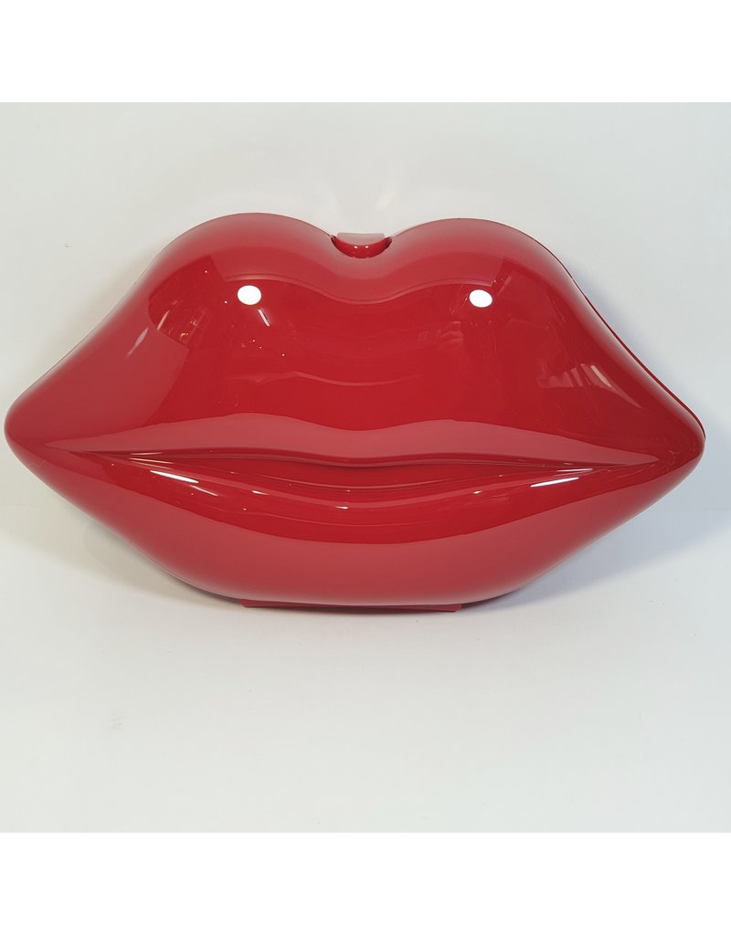 Cta0058 - Maroon, Lips Novelty Clutch Bag