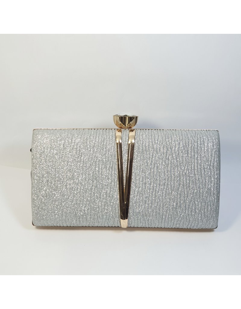 Cta0105 - Silver,  Clutch Bag