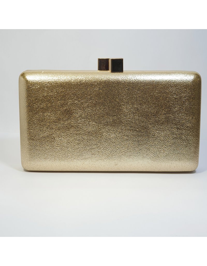 Cta0106 - Gold, Rectangle Clutch Bag