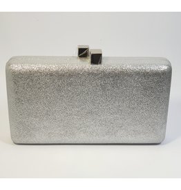 Cta0107 - Silver, Rectangle Clutch Bag