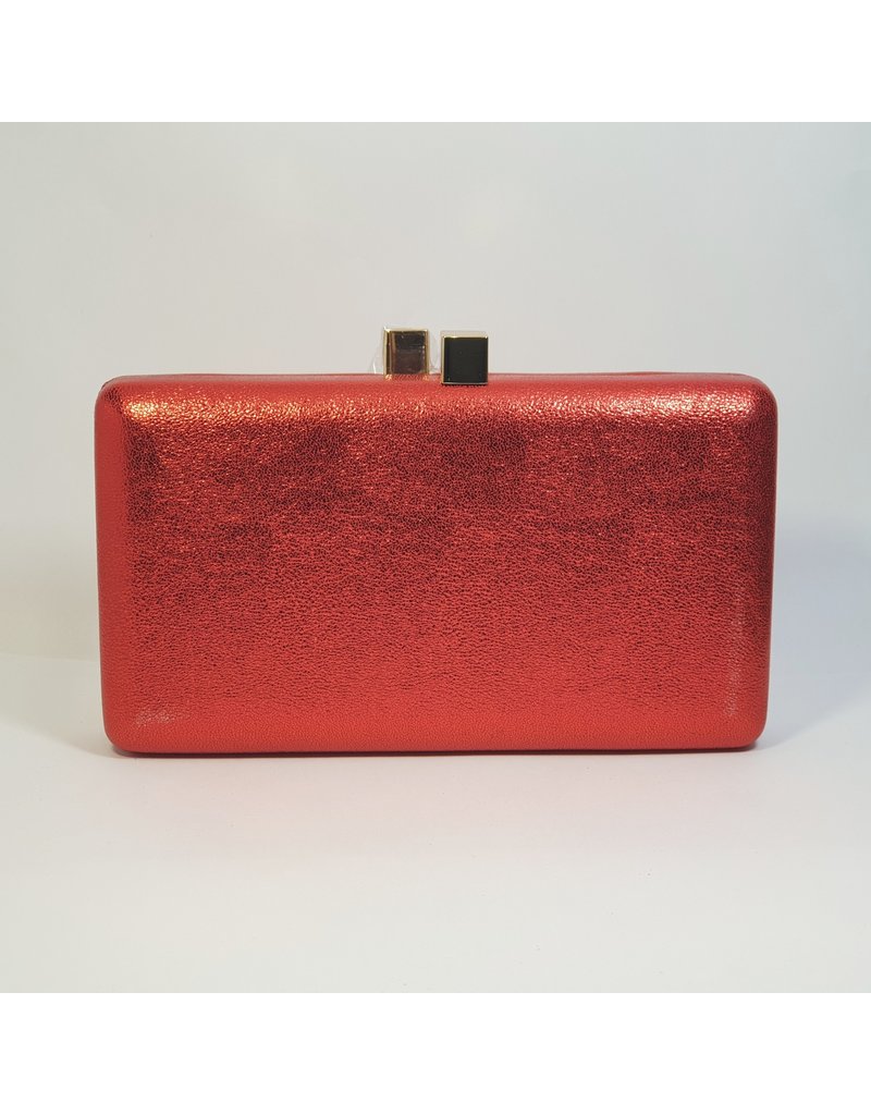 Cta0110 - Red, Rectangle Clutch Bag