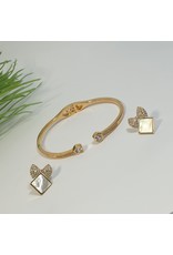 GSA0046-Gold, Bow Earring with BANGLE