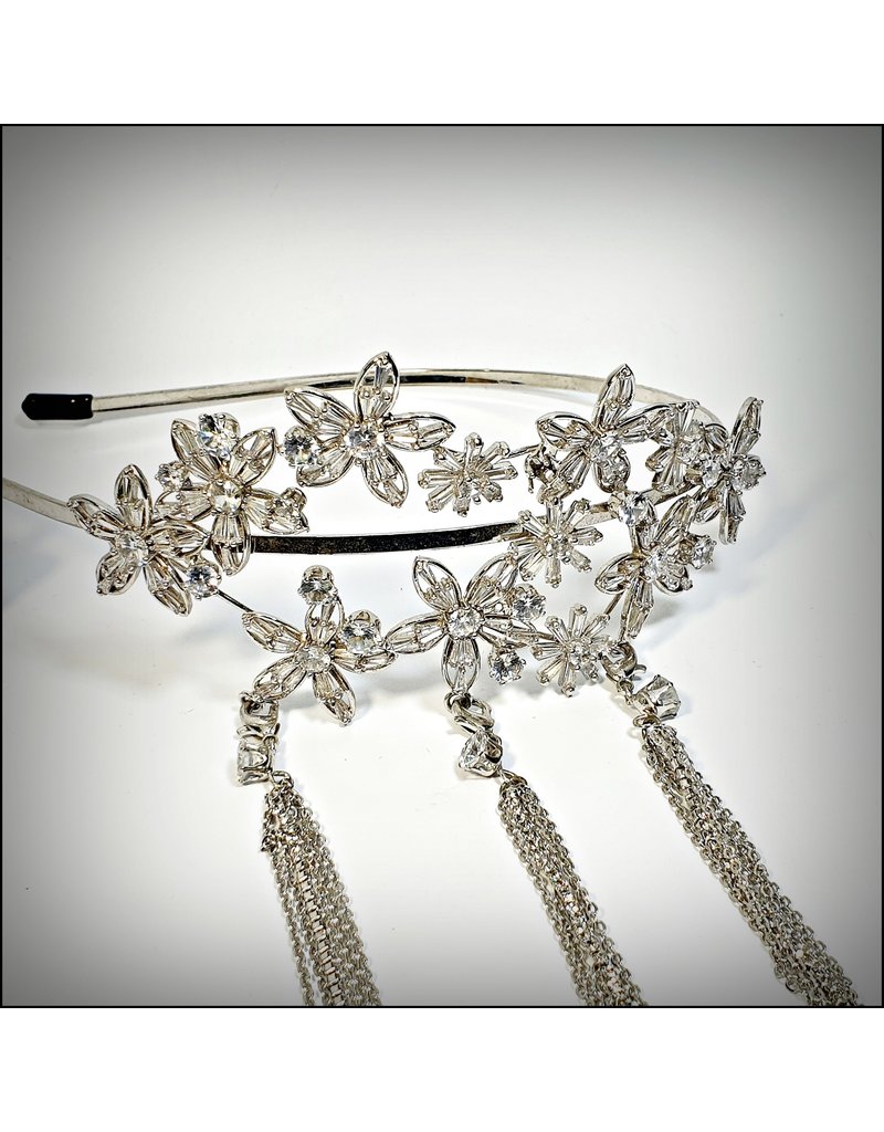 HPF0020 - Silver Flower Alice Band