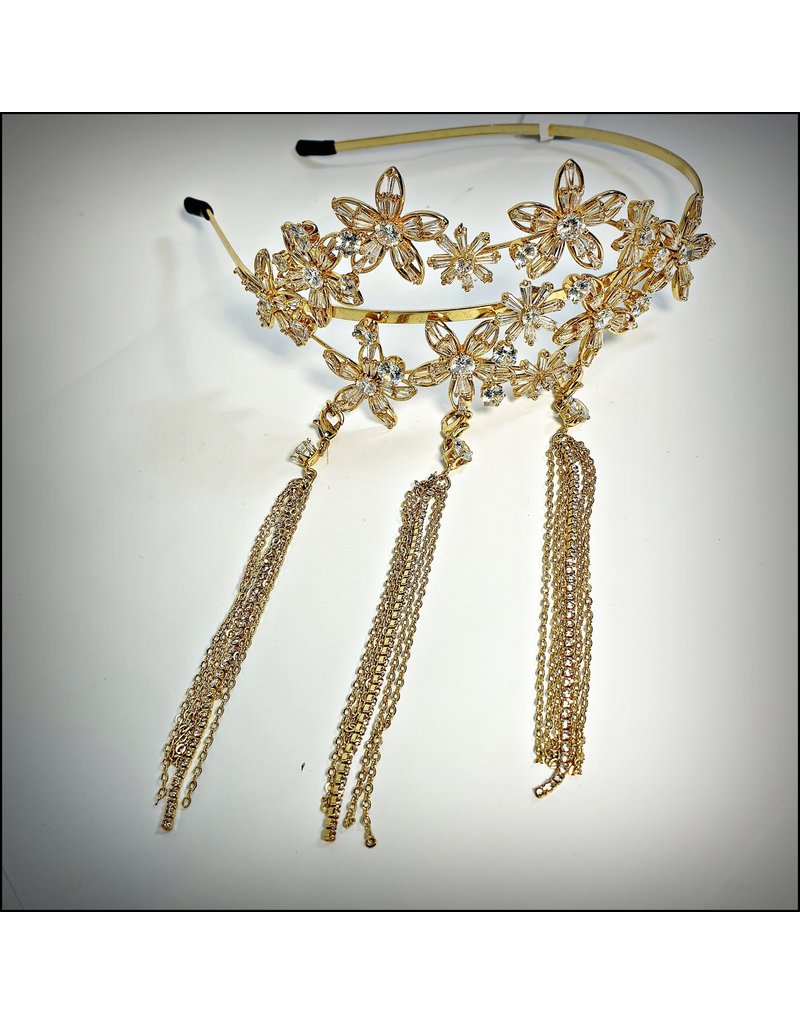 HPF0021 - Gold Flower Alice Band