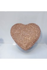 HRG0017 - Rose Gold, Black Heart Mini Jewellery Box