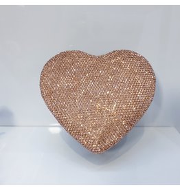 HRG0017 - Rose Gold, Black Heart Mini Jewellery Box