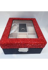 HRG0043 - Red, Black Square Watch Box