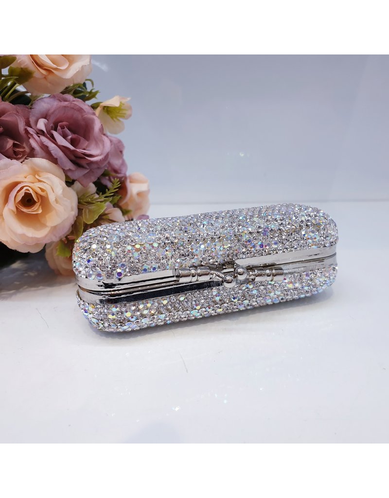 HRG0087 - Silver Lipstick Holder Large With Mirror