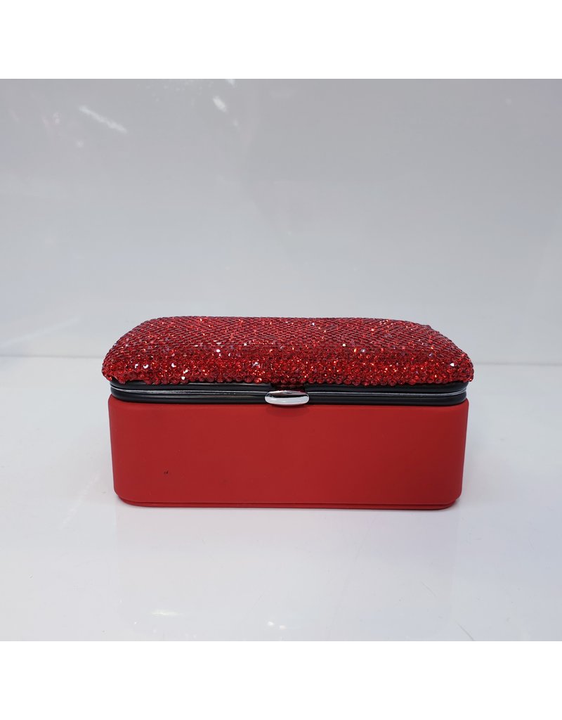 HRG0134 - Red Rectangle Mini Jewellery Box