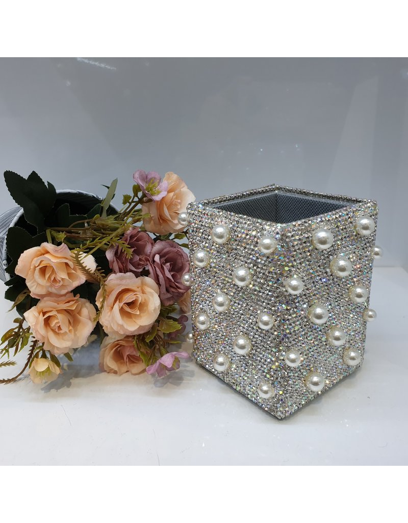 HRG0148 - Silver, Pearl Pen Holder