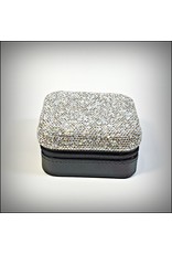 HRG0022 - Black, Silver Square Mini Jewellery Box