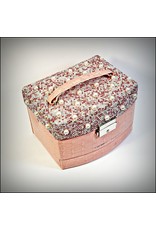 60262080 Pink 3 layer with pearls jewellery box