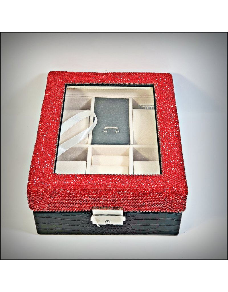 HRF0050 - Black/red stone Watch Box