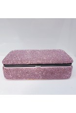 HRG0039 - Pink Full Stone Rectangular Jewellery Box
