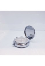 HRG0058 - Silver Round Medicine Box Small