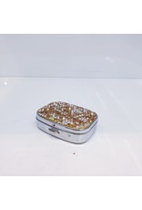 HRG0063 - Gold, Silver Rectangle Medicine Box