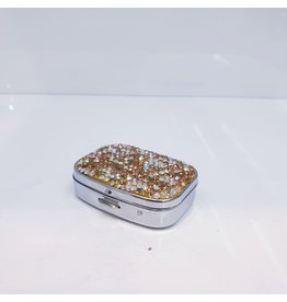 HRG0063 - Gold, Silver Rectangle Medicine Box