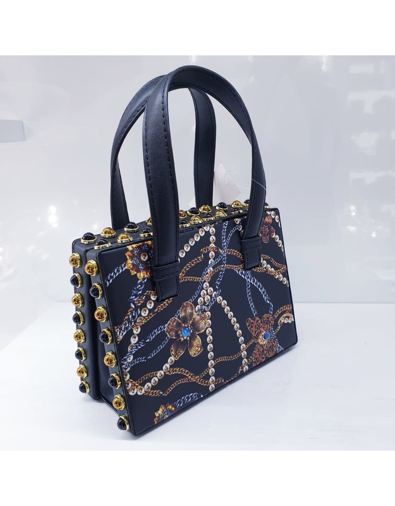 Cta0118 - Black, Gold, Multicolour, Mini Handbag