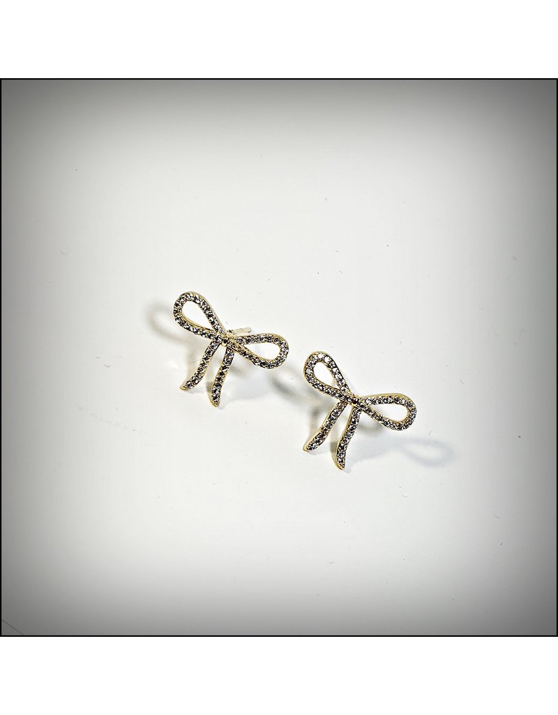 ERH0035 - Gold Bow,  Earring 342