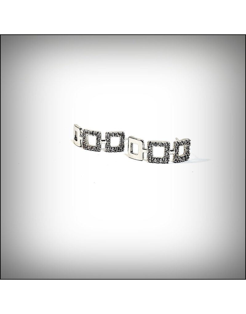 ERH0090 - Silver Square  Earring