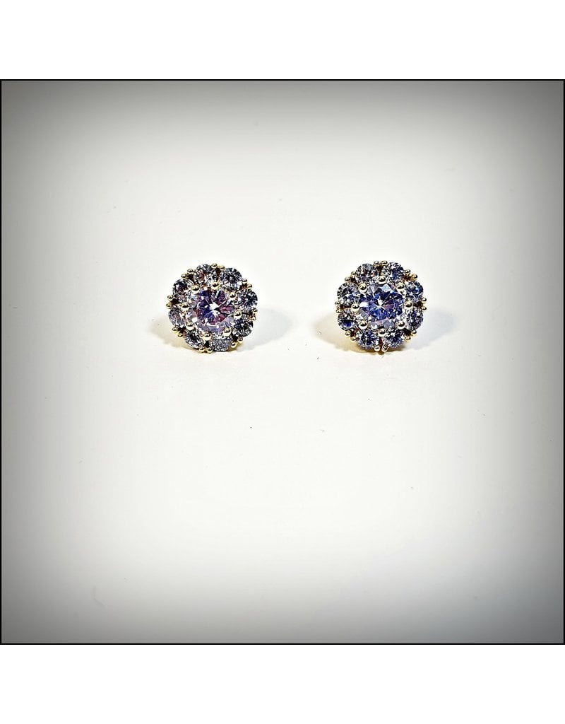ERH0176 - Gold Light Blue  Earring
