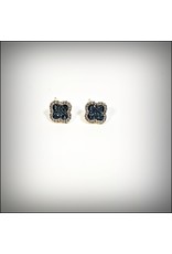 ERH0214 - Gold Blue  Earring