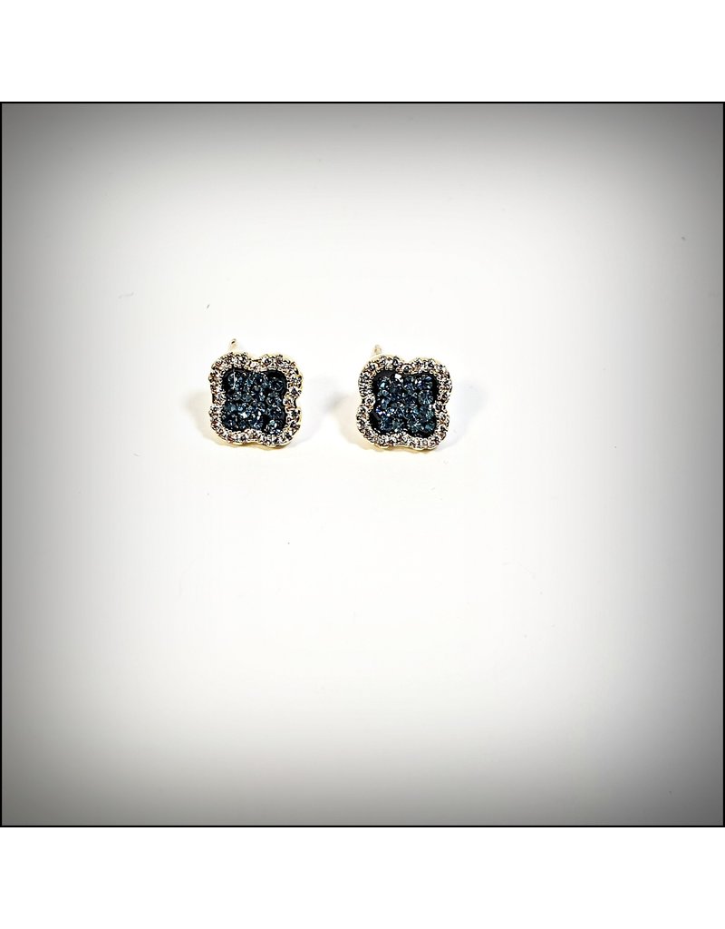 ERH0214 - Gold Blue  Earring