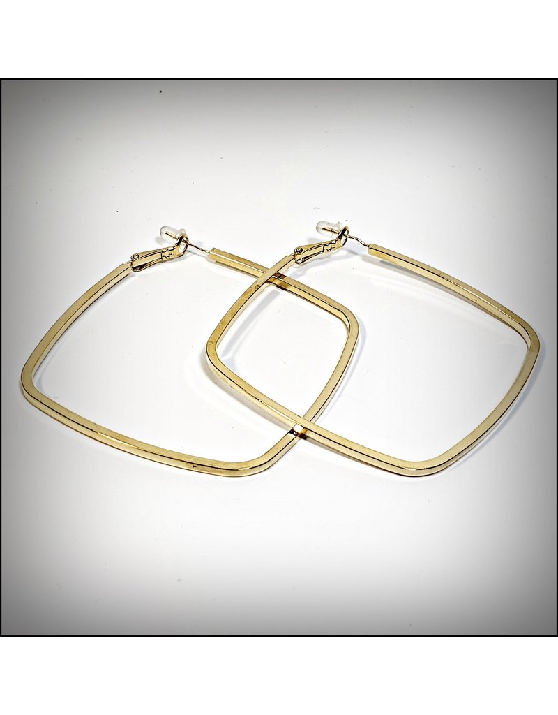 ERH0224 - Gold Big Square  Earring