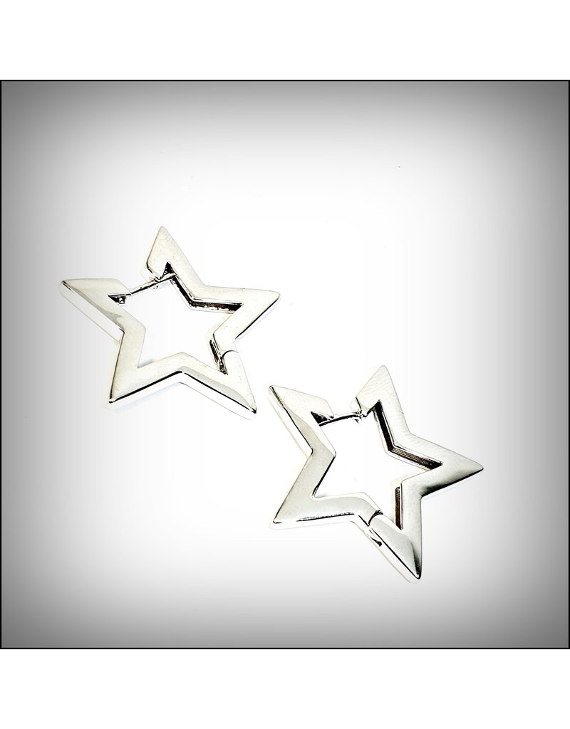 ERH0250 - Silver Star  Earring