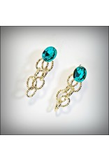 ERH0253 - Gold Emerald  Earring