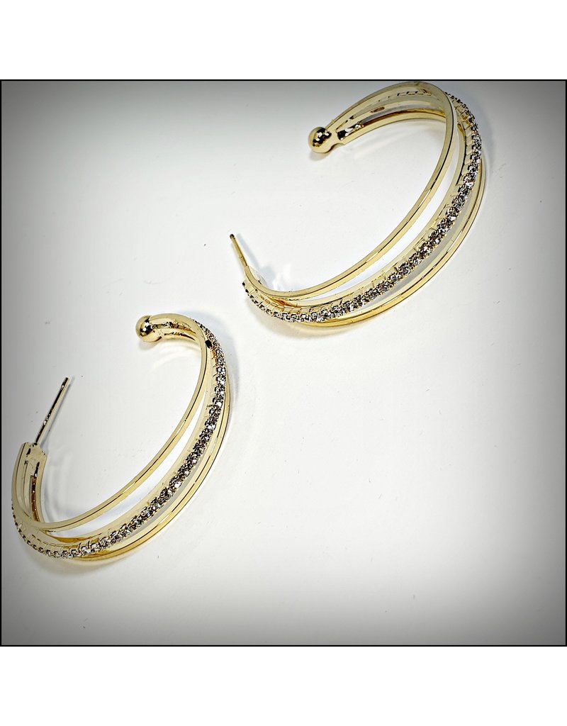 ERH0284 - Gold Big Hoop  Earring